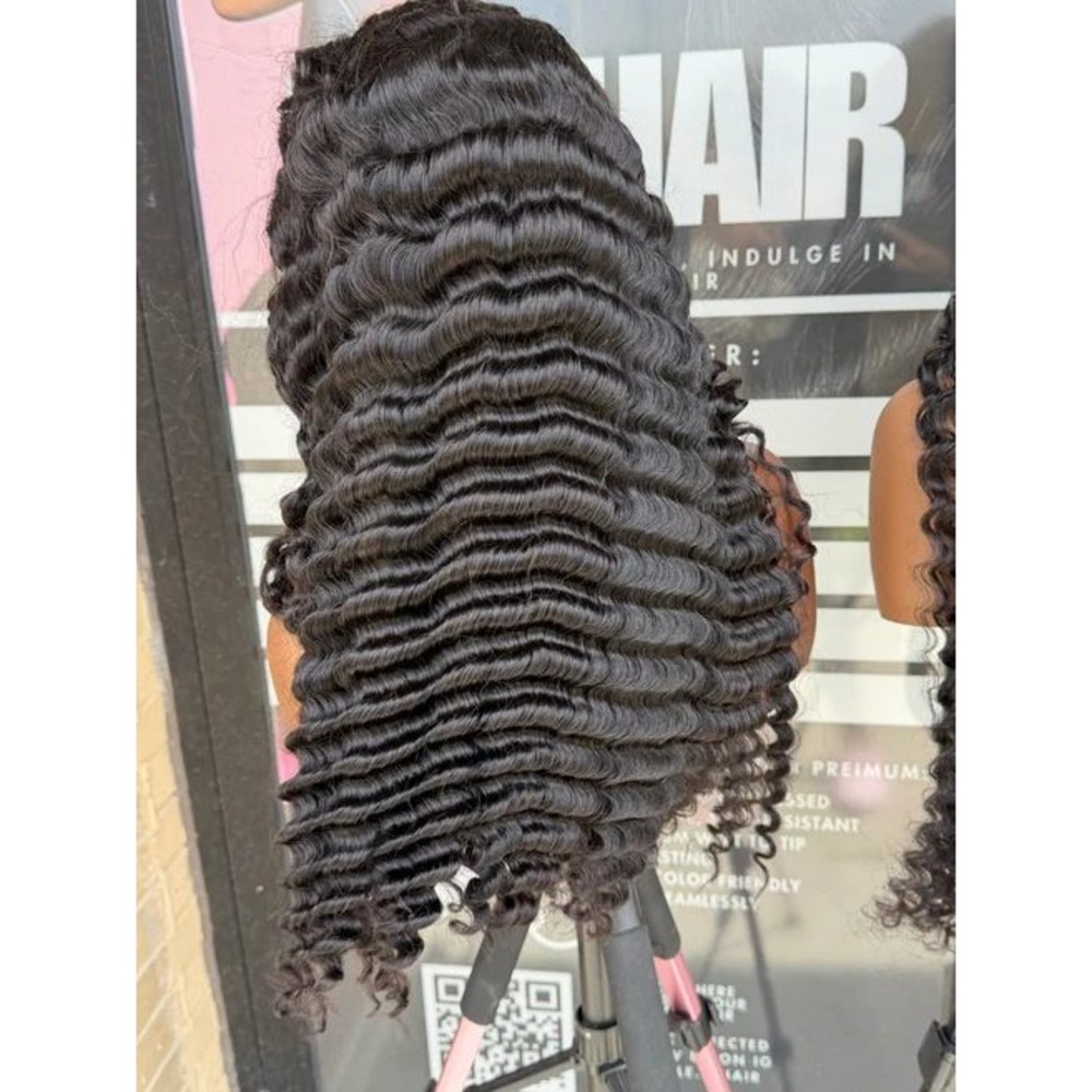 30" Ultra-HD 13*6 Deep Wave 300% Density Lace Front Human Hair Wig - Picture 5 of 6